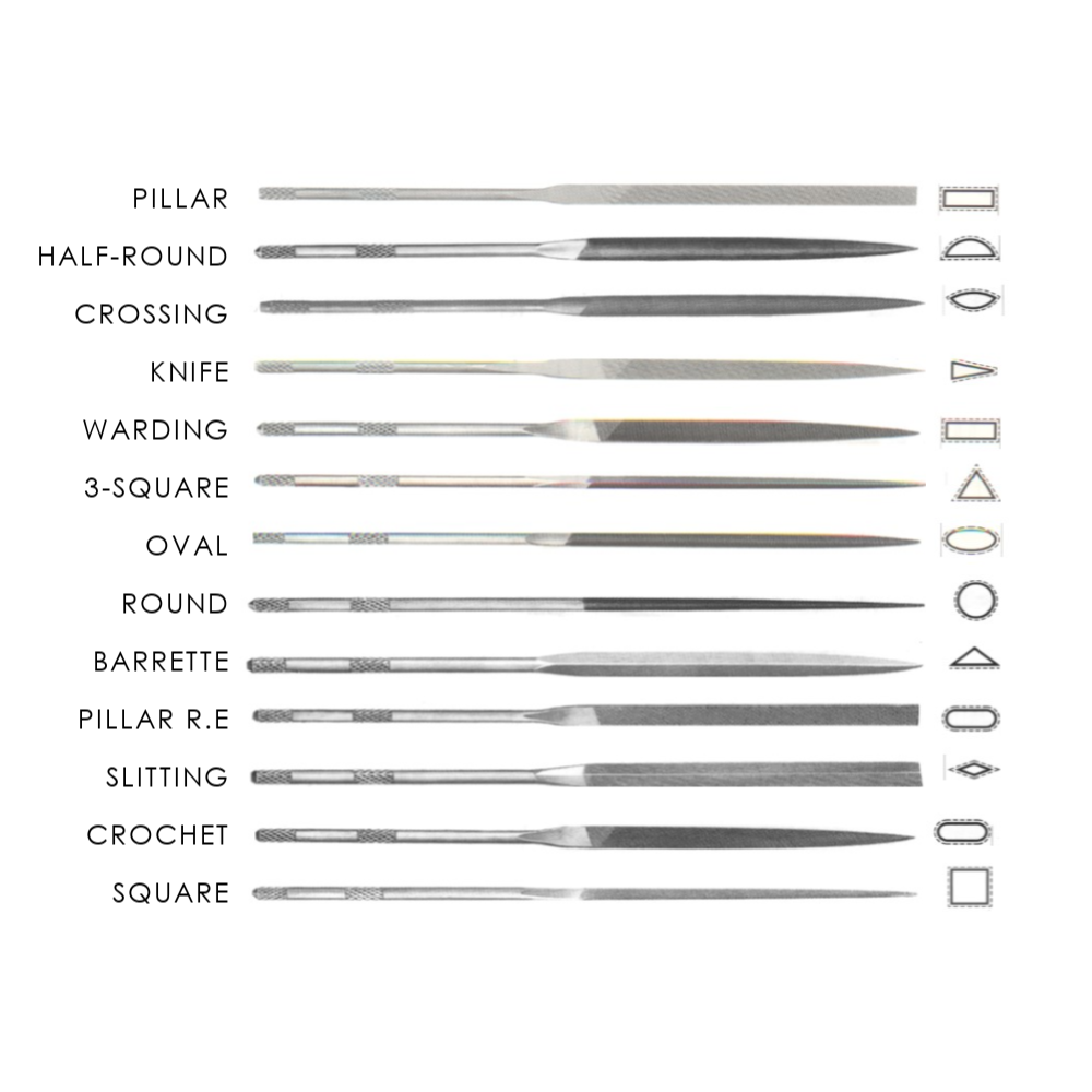 Precision Needle Files Swiss Grobet / Vallorbe 16cm