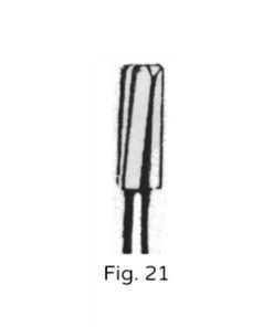 Micro Carbide Burrs Flat Fissure - (Fig. 21) on 2.35mm