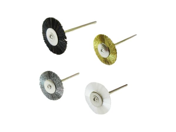 Mounted Polishing Wheels 22mm in Bristle, Hair, Nylon, Brass and Steel