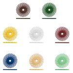 Dedeco Sunburst 1" TC Radial Bristle Discs (3mm Centre Hole - Industrial Range)