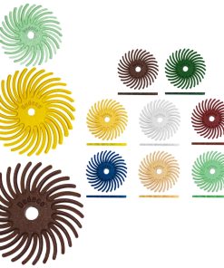 Dedeco Sunburst TC Radial Bristle Discs - 5/8", 7/8" & 1" Diameter