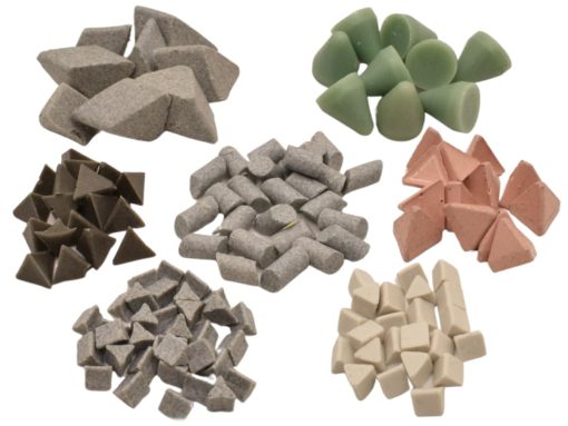 Vibratory Tumbling Media for Jewellery - Ceramic & Plastic Resin Media - Small Quantities