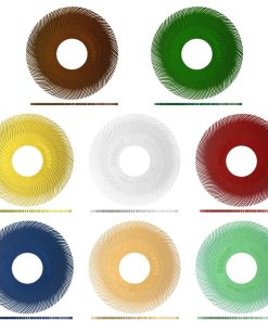 6" (150mm) Dedeco Sunburst TC Radial Bristle Discs - Large Loose Discs
