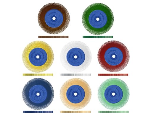6″ (150mm) Dedeco Sunburst TC Radial Bristle Discs – Large Loose Discs - view 2